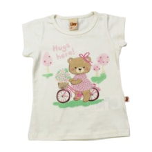 Blusa Manga Curta Ursa com Strass 9493 - Livy