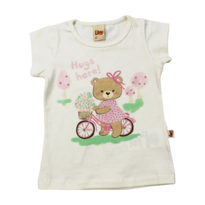 Blusa Manga Curta Ursa com Strass 9493 - Livy