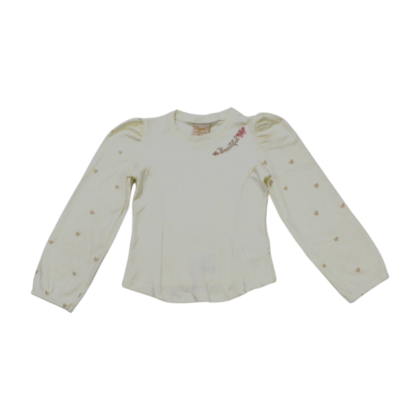 Blusa Manga Longa Canelada Corações  22342 - Angerô