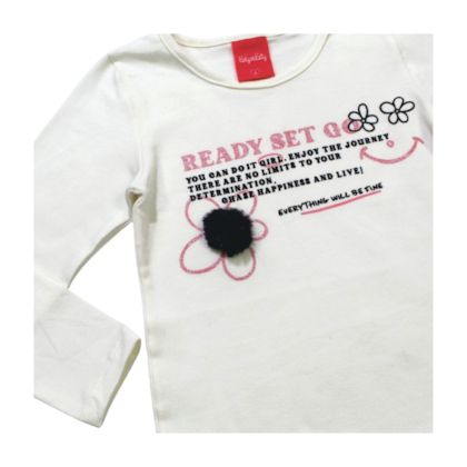 Blusa Manga Longa com Pompom 61019 - Kely Kety 