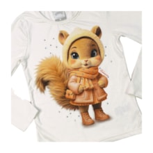 Blusa Manga Longa Esquilo com Strass A8112 - Alakazoo