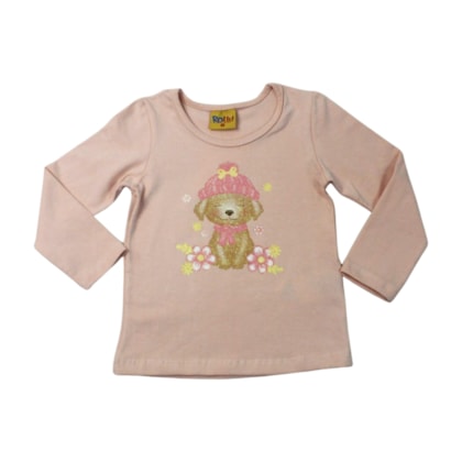 Blusa Manga Longa Estampa Cachorro 26101 - Rollu
