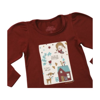 Blusa Manga Longa Estampa Casa 1415 - Bicho Bagunça