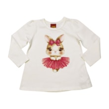 Blusa Manga Longa Estampa Coelha 1000729 - Kyly