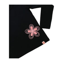 Blusa Manga Longa Estampa Flor Glitter 61089 - Kely Kety