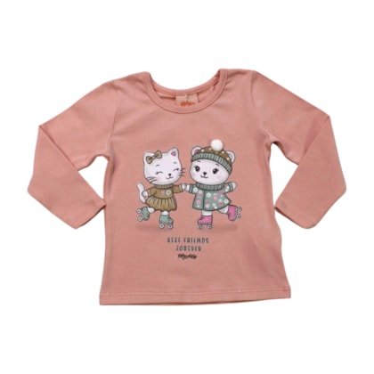 Blusa Manga Longa Estampa Gatinhos 60614 - Kely Kety