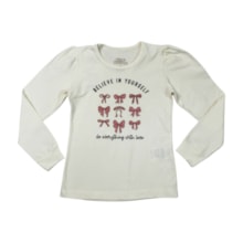 Blusa Manga Longa Estampa Laços 3400 - Bicho Bagunça