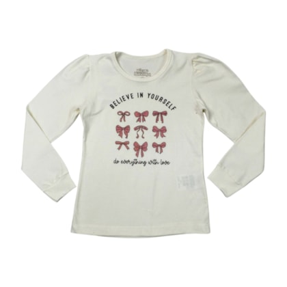 Blusa Manga Longa Estampa Laços 3400 - Bicho Bagunça