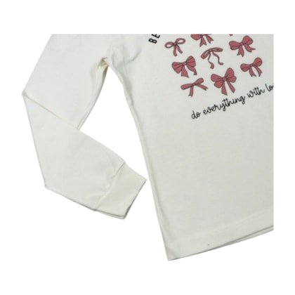 Blusa Manga Longa Estampa Laços 3400 - Bicho Bagunça