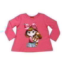Blusa Manga Longa Estampa Menina 1001496 - Kyly
