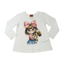 Blusa Manga Longa Estampa Menina 1001496 - Kyly