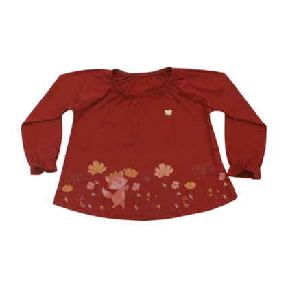 Blusa Manga Longa Estampa Raposa 11691 - Kaiani 