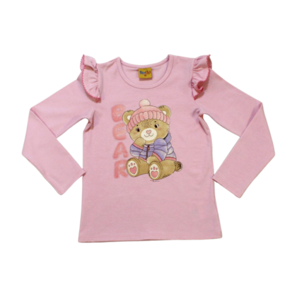 Blusa Manga Longa Estampa Ursa 23139 - Rollu 