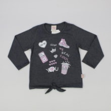 Blusa Manga Longa Estampada com Pérolas 7093 - Brincar é Arte