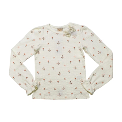 Blusa Manga Longa Estampada Flores 22434 - Angerô