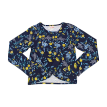 Blusa Manga Longa Estampada Flores 54742 - Brandili