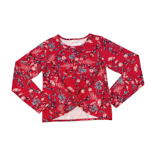 Blusa Manga Longa Estampada Flores 54742 - Brandili