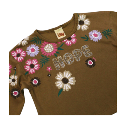 Blusa Manga Longa Estampada Flores 9033 - Livy 