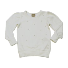 Blusa Manga Longa Trabalhada com Pérolas 2000885 - Milon 