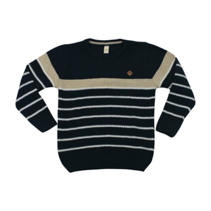 Blusão Tricô Masculino Listrado 38002 - Glinny