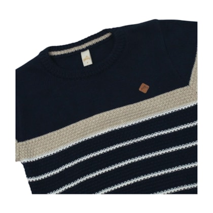 Blusão Tricô Masculino Listrado 38002 - Glinny