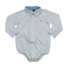 Body Camisa Manga Longa em Tricoline 530050 - Aconchego do Bebê