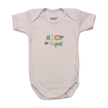 Body Manga Curta Bordado Papai 10729 - Yuk´s