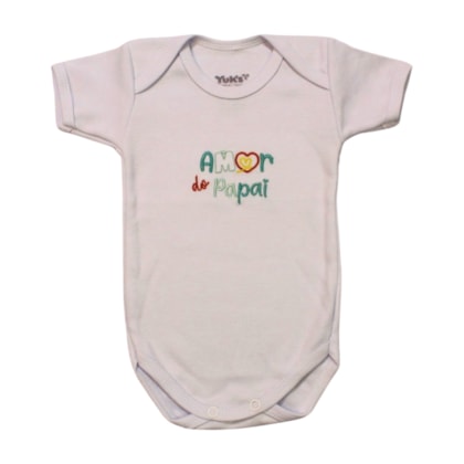 Body Manga Curta Bordado Papai 10729 - Yuk´s