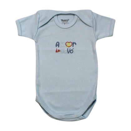 Body Manga Curta Bordado Vovó 10730 - Yuk´s