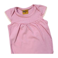 Body Manga Curta com Strass 25103 - Rollu