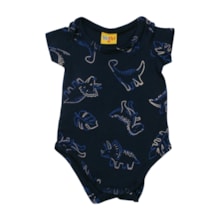 Body Manga Curta Estampado Dinossauro 25206 - Rollu   