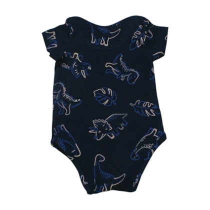 Body Manga Curta Estampado Dinossauro 25206 - Rollu   