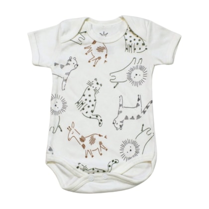 Body Manga Curta Masculino Canelado com Silk Sortido 52 - Magi