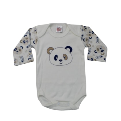 Body Manga Curta Masculino Estampado Panda 868 - Baby Bee