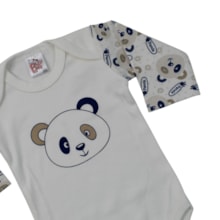 Body Manga Curta Masculino Estampado Panda 868 - Baby Bee