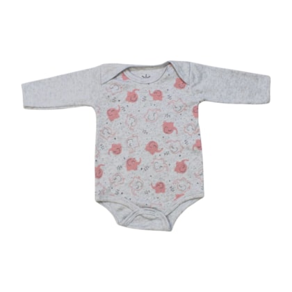 Body Manga Longa Feminino Canelado Elefante 31 - Magi 