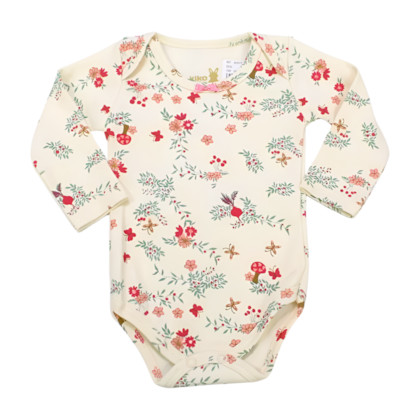 Body Manga Longa Feminino Estampa Flores 9419 - Kiko