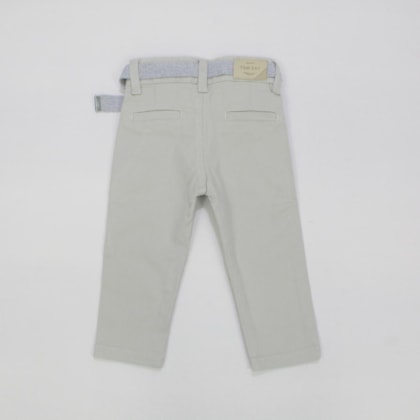Calça de Sarja com Cinto e Regulagem na Cintura 262k - Tom.Ery