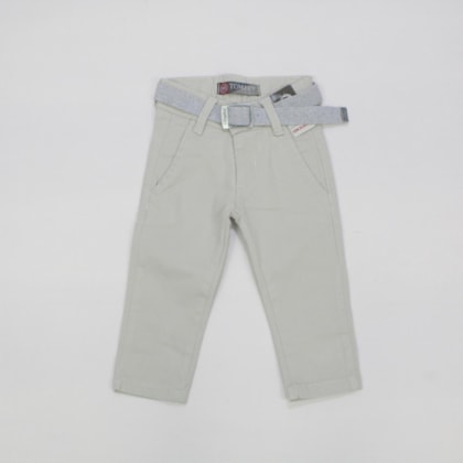 Calça de Sarja com Cinto e Regulagem na Cintura 262k - Tom.Ery