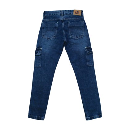 Calça Jeans  Cargo Masculina com Regulagem no Cós 121549 - Bob Bandeira 
