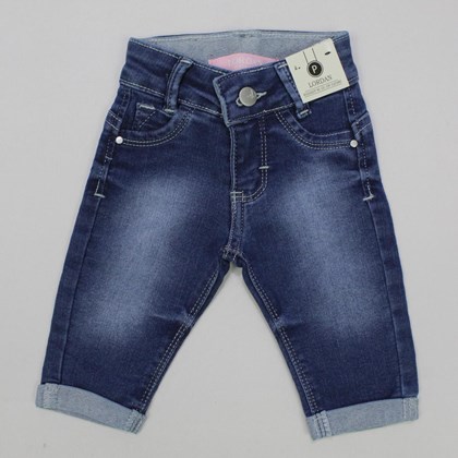 Calça Jeans com Barra virada e Regulagem no Cós 5348 - Lordan