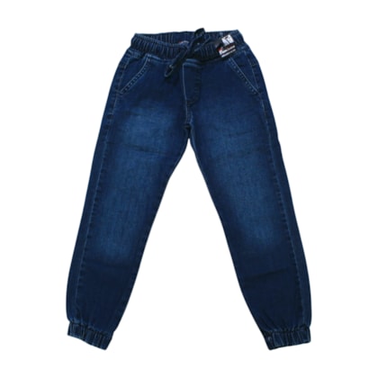 Calça Jeans com Elástico e Punho Masculino 211 - Faos