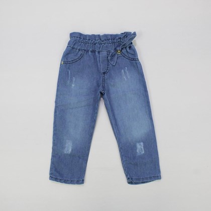Calça Jeans com Laço 1422 - Petit Tathi