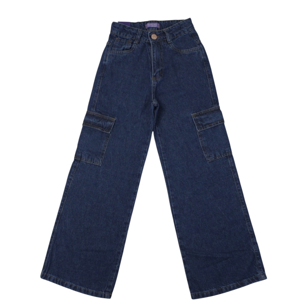 Calça Jeans Feminina Cargo Wide Legging 512 - Revert