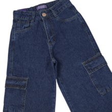 Calça Jeans Feminina Cargo Wide Legging 512 - Revert