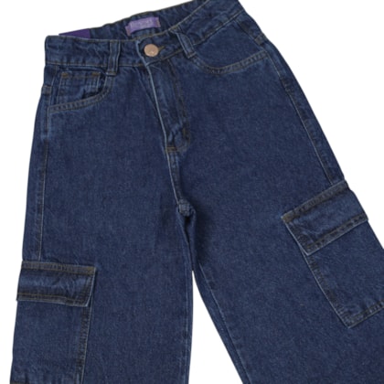 Calça Jeans Feminina Cargo Wide Legging 512 - Revert