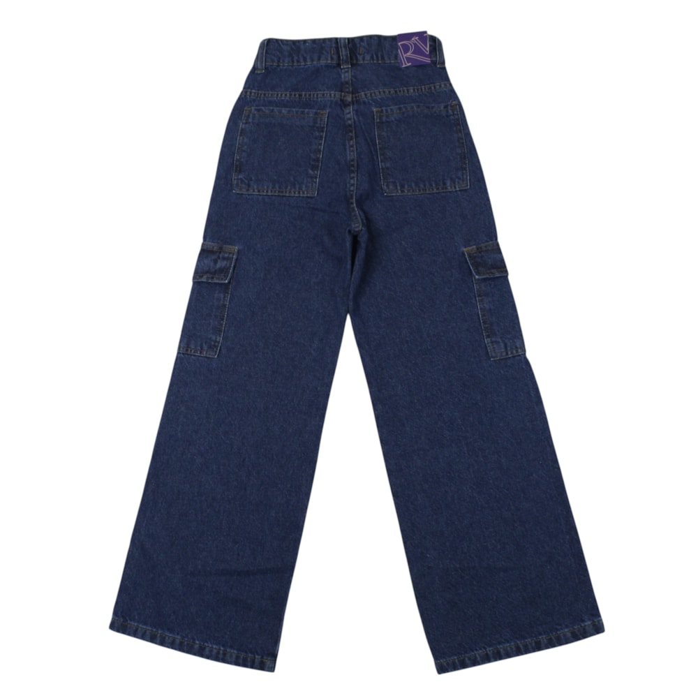 Calça Jeans Feminina Cargo Wide Legging 512 - Revert
