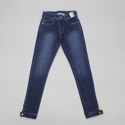 Calça Jeans Feminina com Botão na Barra 5208 - Lordan