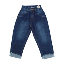 Calça Jeans Feminina com Pregas 5400 - Lordan
