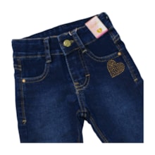 Calça Jeans Feminina com Regulagem no Cós Coração 5540 - Paparrel  